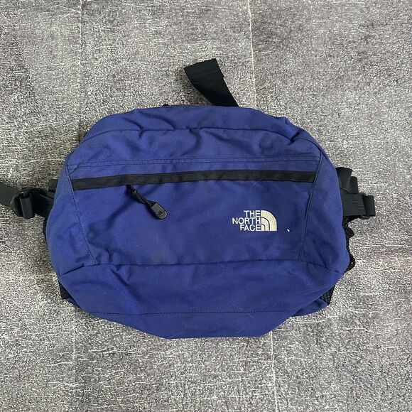 Vintage 90's The North Face Blue 4L Hip Waist Fanny Crossbody Hiking Pack Bag